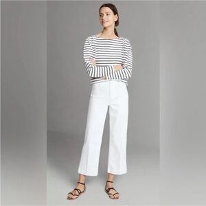 PAIGE White Denim Jeans - White Nellie Culotte - Size 29